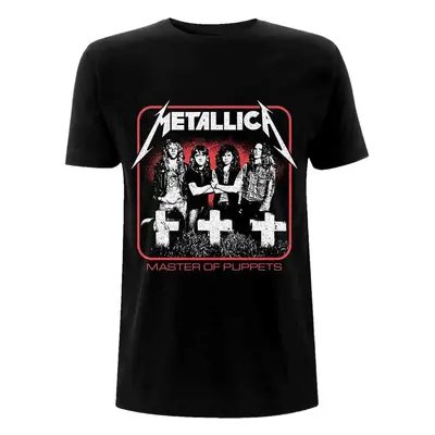 Metallica T-Shirt Vintage Master of Puppets Photo Unisex Black