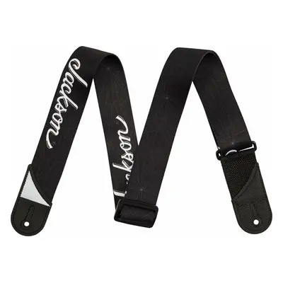 Jackson White Logo Strap Textile guitar strap Black