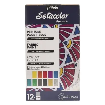 Pébéo Setacolor Set of Textile Paints 12x20 ml