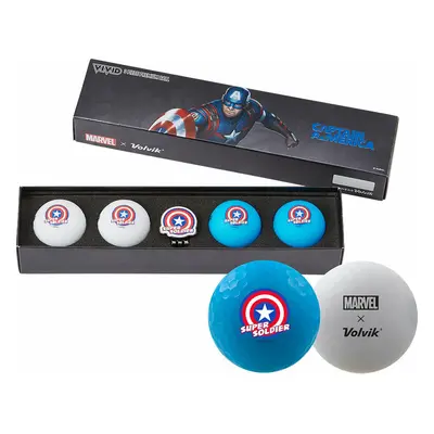 Volvik Vivid Marvel 2.0 Pack Golf Balls Captain America Golf Balls