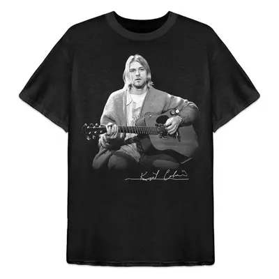 Kurt Cobain T-Shirt Guitar Live Photo Unisex Black