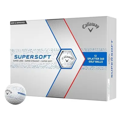 Callaway Supersoft White Blue Splatter Golf Balls