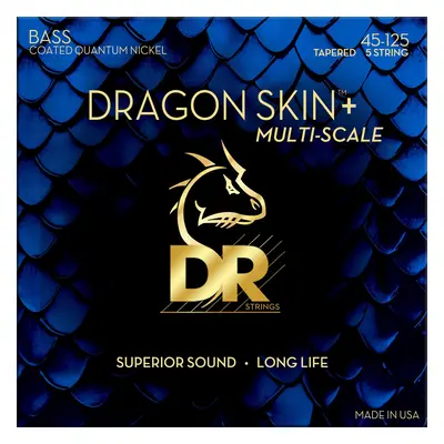 DR Strings Dragon Skin+ Coated Nickel 5-String Medium Tapered Multi-Scale Bassguitar strings