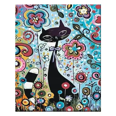 Zuty Painting by Numbers Cat In Flowers