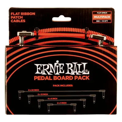 Ernie Ball Flat Ribbon Patch Cables Pedalboard cm-30 cm-60 cm-7,5 cm Angled - Angled Patch Cable