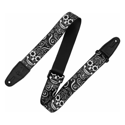 Levys MP2CAL-003 Textile guitar strap Skulls