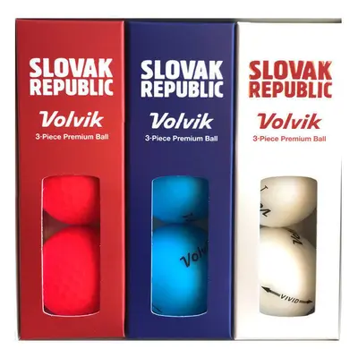 Volvik Vivid White-Blue-Red Golf Balls