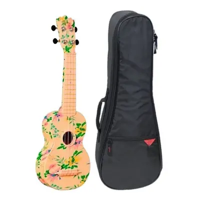 Pasadena WU-21F3-WH SET Floral Ukulele