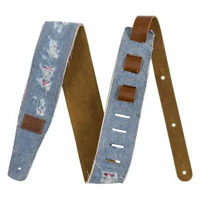 Fender Wrangler Ripped Paisley Denim Strap Textile guitar strap Indigo