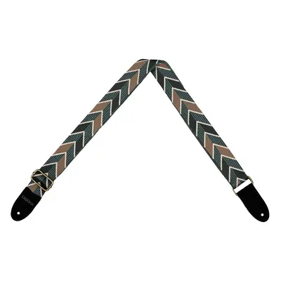 Cascha CUS-JW2 Jacquard Ukulele Strap Ethnic Green