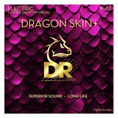 DR Strings Dragon Skin+ Coated Light E-guitar strings