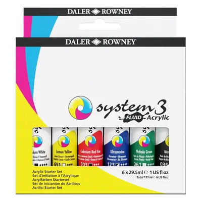 Daler Rowney System3 Set of Acrylic Paints Starter Set x 29,5 ml