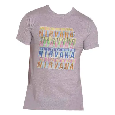 Nirvana T-Shirt Repeat Unisex Grey