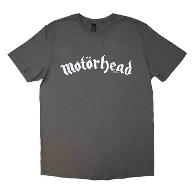 Motörhead T-Shirt Distressed Logo Unisex Charcoal Grey