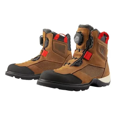 ICON - Motorcycle Gear Stormhawk WP Boots Brown Motorcycle Boots