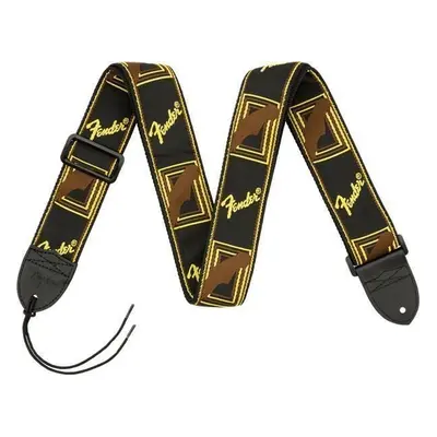 Fender 2'' Monogrammed Textile guitar strap Black/Yellow/Brown