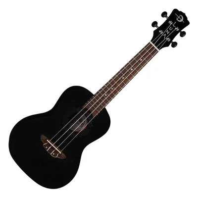 Luna Vintage Mahogany Black Open Pore Concert Ukulele