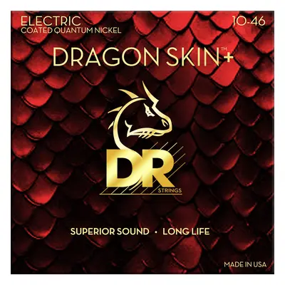 DR Strings Dragon Skin+ Coated Medium E-guitar strings