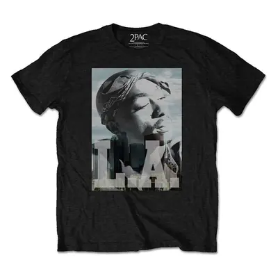 2Pac T-Shirt LA Skyline Unisex Black