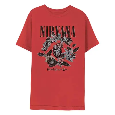 Nirvana T-Shirt Heart Shape Box Unisex Red