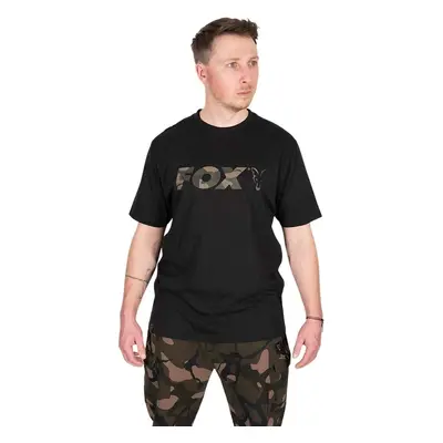 Fox Fishing T-Shirt Black/Camo Logo T-Shirt