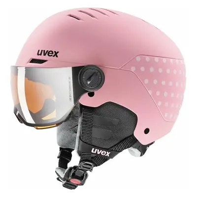 UVEX Rocket Junior Visor Pink Confetti Ski Helmet