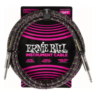 Ernie Ball Braided Instrument Cable Straight/Straight m Straight - Straight Instrument Cable