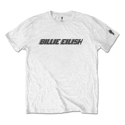 Billie Eilish T-Shirt Black Racer Logo Unisex White