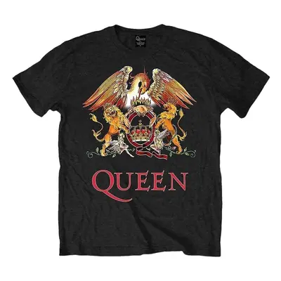 Queen T-Shirt Classic Crest Unisex Black