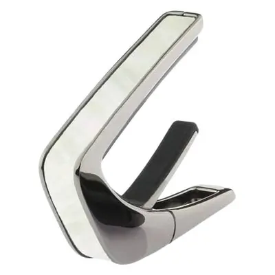 Thalia Shell Collection White Mother of Pearl-Black Chrome Acoustic Guitar Capo