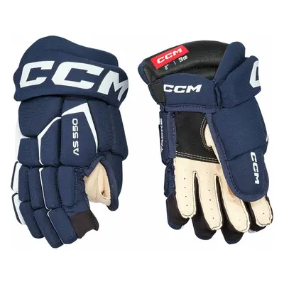 CCM Tacks AS JR Navy/White Hockey Gloves