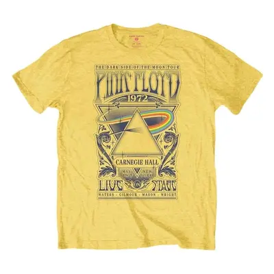 Pink Floyd T-Shirt Carnegie Hall Poster Unisex Yellow