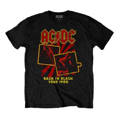 AC/DC T-Shirt Back in Black Tour Unisex Black