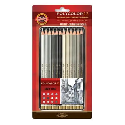 KOH-I-NOOR Polycolor Artist's Coloured Pencils Set of Coloured Pencils Greys pcs