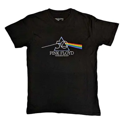 Pink Floyd T-Shirt 50th Prism Logo Unisex Black