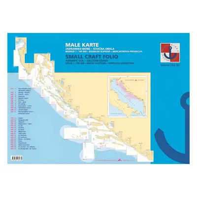 HHI Male Karte Jadransko More/Small Craft Folio Adriatic Sea Eastern Coast Nautical Pilot Book, 