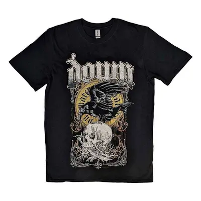 Down T-Shirt Swamp Skull Unisex Black