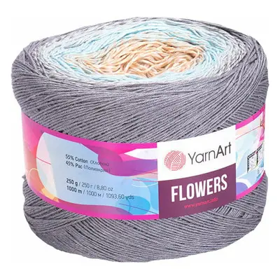 Yarn Art Flowers Grey Blue Knitting Yarn