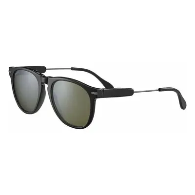 Serengeti Amboy Shiny Black/Shiny Dark Gunmetal/Mineral Polarized Lifestyle Glasses