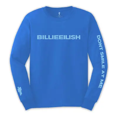 Billie Eilish T-Shirt Smile Unisex Mid Blue