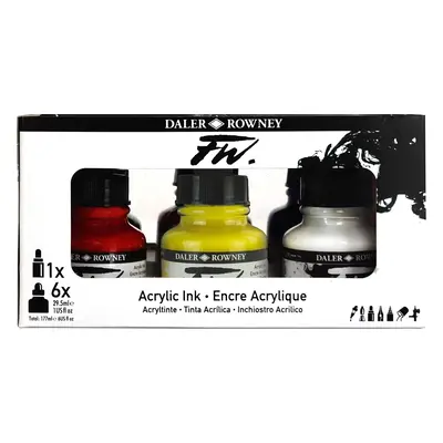 Daler Rowney FW Cardboard Box Starter Set Set of Acrylic Ink x 29,5 ml