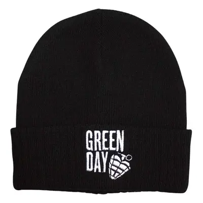 Green Day Hat Stacked Logo & Grenade Black