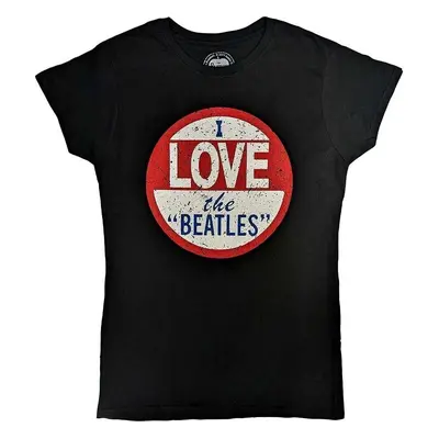 The Beatles T-Shirt Vintage I Love The Beatles Womens Black