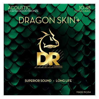 DR Strings Dragon Skin+ Coated 80/20 Extra Light Guitar strings