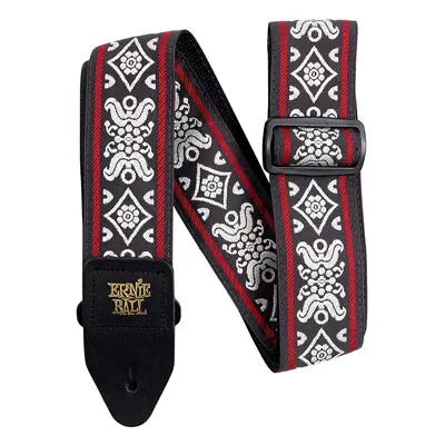 Ernie Ball Classic Jacquard Textile guitar strap Blackjack Red