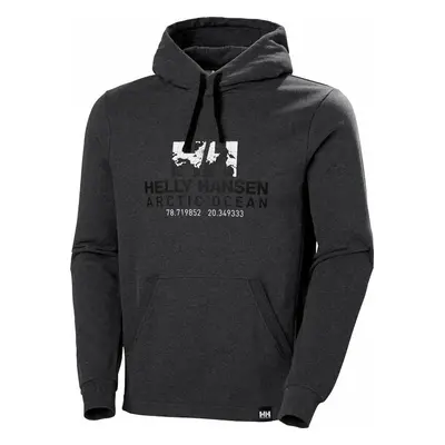 Helly Hansen Men's Arctic Ocean Organic Cotton Hoodie with Hood Ebony Melange