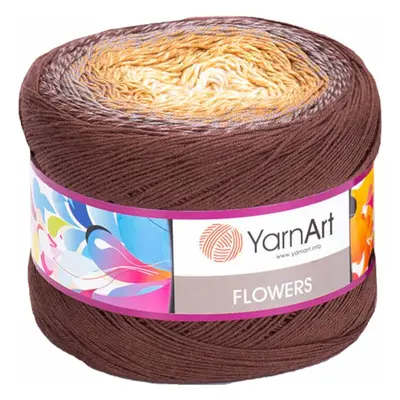 Yarn Art Flowers Brown Knitting Yarn