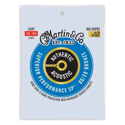 Martin MA140PK3 Authentic SP Guitar strings