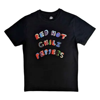 Red Hot Chili Peppers T-Shirt Colourful Letters Unisex Black