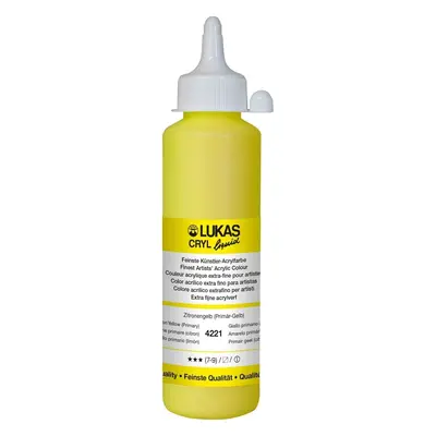 Lukas Cryl Liquid Acrylic Paint Lemon Yellow (Primary) ml pc